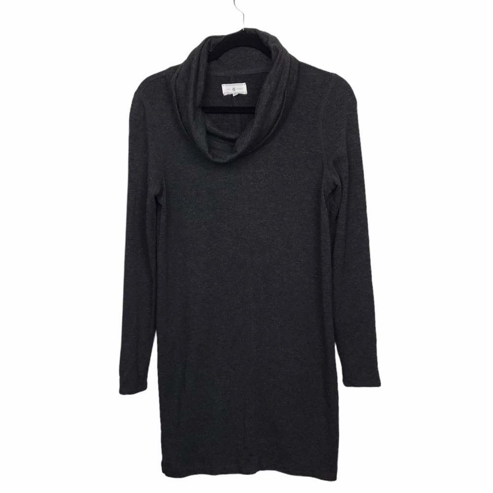 Lou & Grey Gray Cowl Neck Tunic Sweater